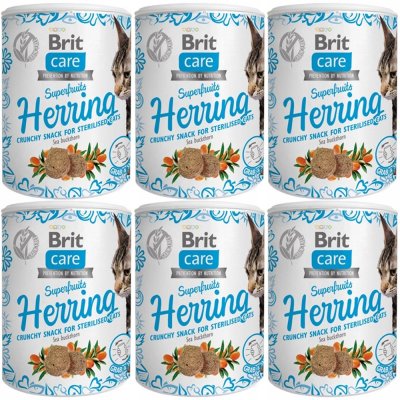 Brit Care Snack Superfruits Herring Dospělé, sterilizované kočky 100 g – Hledejceny.cz
