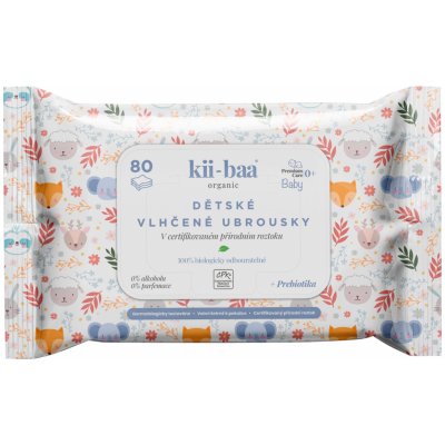 kii-baa organic Vlhčené ubrousky 80 ks premium – Zboží Dáma