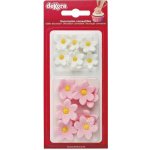 Curková dekorace 7 bílých a růžových kopretin Dekora – Sleviste.cz