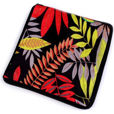 Skládací nákupní taška se zipem pevná 38x44 cm 33 černá list 1 ks – Sleviste.cz