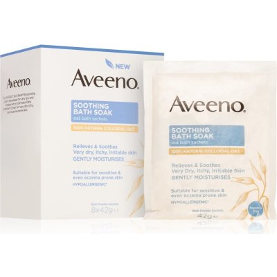 Aveeno Zklidňující ovesná koupel 8 x 42 g – Zboží Dáma
