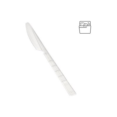 ECOFOL Jednorázový plastový nůž PS 18 cm transparentní light opakovaně použitelný párty – Zboží Dáma