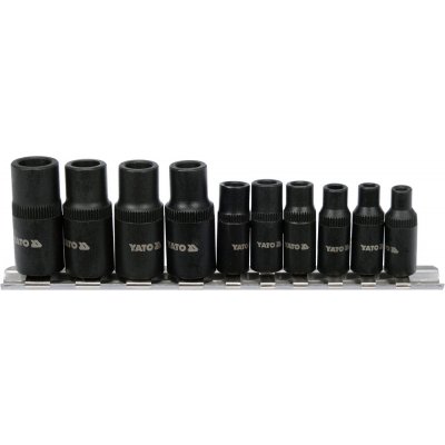 Nástavce - adaptéry na závitníky sada 10ks - 1/4" + 3/8" YATO – Hledejceny.cz