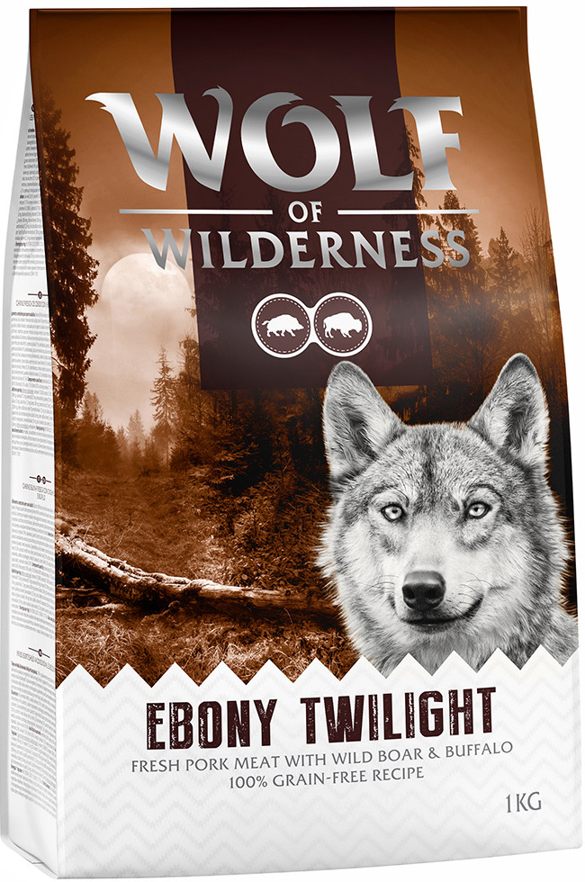 Wolf of Wilderness Ebony Twilight divočák a buvol bez obilovin 5 x 1 kg