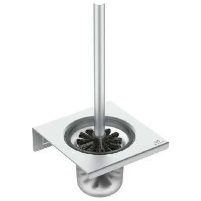Ideal Standard ALU+ WC štětka nástěnná s držákem matné sklo stříbrná BD593SI – Hledejceny.cz