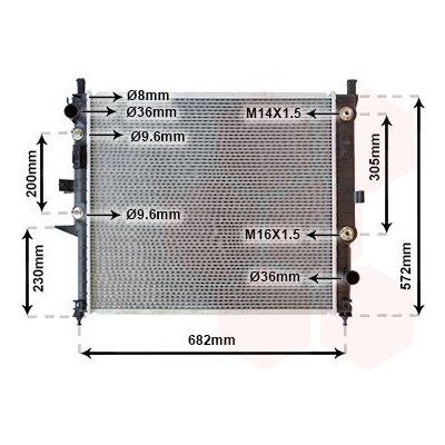 Chladič, chlazení motoru VAN WEZEL 30002271 | Zboží Auto