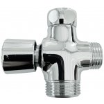 přepínač sprchy s aretací 1/2" x 1/2" x 3/4", chrom – Zboží Dáma