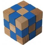 Dřevěný hlavolam oranžová kostka – Sleviste.cz