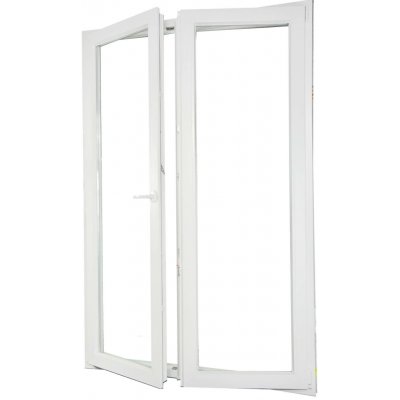 Aluplast dvoukřídlé balkonové dveře Levé Trojsklo bílá 130 x 220 cm – Hledejceny.cz