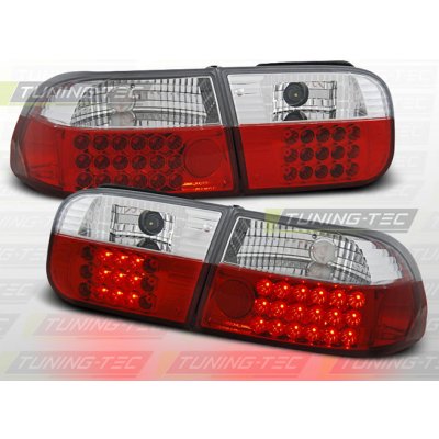 Zadní světla Honda Civic 91-95 2/4dv. - krystal/červené LED – Hledejceny.cz