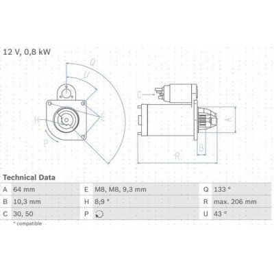 BOSCH 0 986 019 301 Startér (0986019301) – Zboží Mobilmania