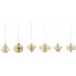 House Doctor Papírové ozdoby Comb Off White – set 6 ks, krémová barva, papír – Hledejceny.cz