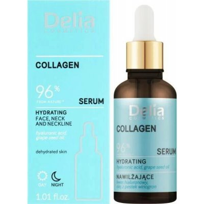 Delia Cosmetics Collagen hydratační sérum na obličej krk a dekolt 30 ml – Hledejceny.cz
