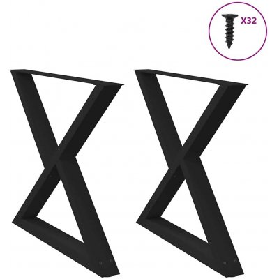 Omaxi 958977 Nohy k jídelnímu stolu 2 ks černé 90 x 72-73,3 cm ocelové – Zboží Dáma