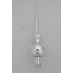 ONREX Vánoční ozdoba skleněná špice stříbrná linky 28 cm – Hledejceny.cz