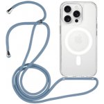 AppleKing transparentní kryt se šňůrkou a MagSafe pro iPhone 13 Pro - modrý – Zboží Mobilmania