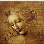 Grafika Leonardo da Vinci: Tvář Giovane Fanciully 1508 1000 dílků – Zboží Mobilmania