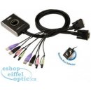 Aten CS-682 DataSwitch elektronický 2:1 (kláv.,DVI,myš,audio) USB, 1,2m kabely