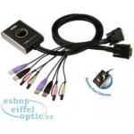 Aten CS-682 DataSwitch elektronický 2:1 (kláv.,DVI,myš,audio) USB, 1,2m kabely – Zboží Živě