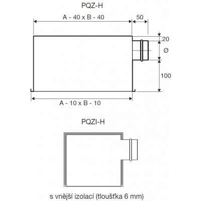 Ventishop PQZ-H 800 odvodní plenum box horizontální – Hledejceny.cz