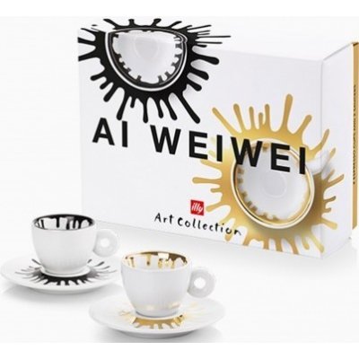 Illy Ai Wej wej porcelánové cappuccino šálky s podšálky 2 x 160 ml – Hledejceny.cz