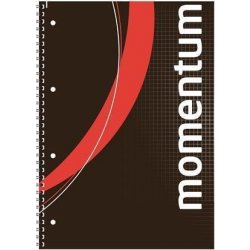 Victoria blok na psaní "Momentum" čtverečkovaný drátěná kroužková vazba A4 90 listů