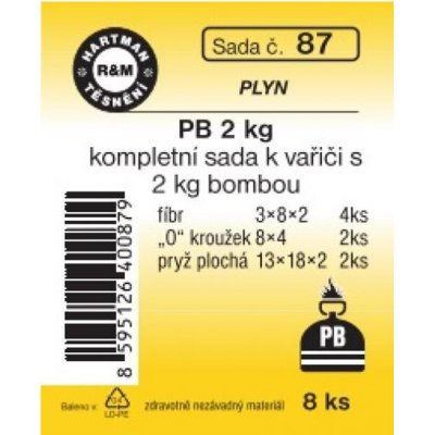 HARTMAN těsnění na plyn k vařiči pro 2kg bombu, sada č. 87 | Zboží Auto