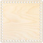 Woody Crafts Přírodní dno na háčkované košíky - Čtverec Velikost: 10x10 cm – Zbozi.Blesk.cz