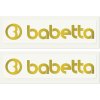 Samolepka Babetta zlatá 13,5x2,5 - 2 ks