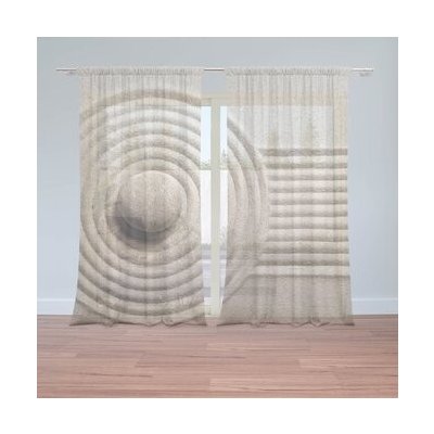 Sablio Záclony Otisk v písku: 2ks 150x250cm – Hledejceny.cz