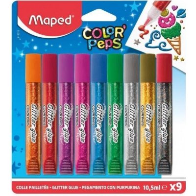 Kores Dekorační lepidlo Maped Glitter Glue 9 x 10,5 ml