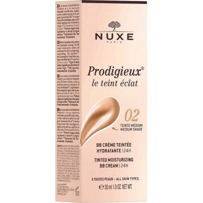 Nuxe Rozjasňující BB krém Prodigieux Le Teint Eclat Tinted Moisturising BB Cream 24H 2 Medium 30 ml – Zboží Mobilmania