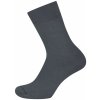 Knitva Slabé 100% bavlněné ponožky šedá tmavá