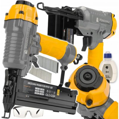 Kraft&Dele Kraft&Dele Pneumatická hřebíkovačka - sešívačka v kufříku + ochranné brýle – Zboží Mobilmania