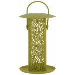Esschert Design Krmítko pro ptáčky Chiffchaff závěsné na oříšky s podnoží 14 x 14 x 27 cm zelené – Hledejceny.cz