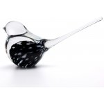 Artcristal Bohemia Skleněný ptáček 01 Černá / Bílá,, 15 cm | České hutní sklo – Zboží Dáma