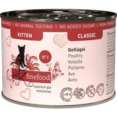 Catz finefood pro koťata CF Classic Kitten No.3 s drůbežím masem a brusinkami 200 g