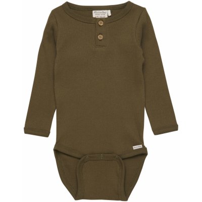 Minymo Žebrované body Dark Olive