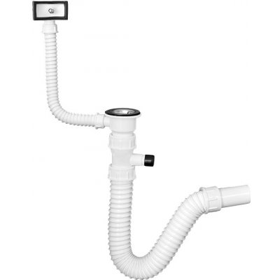 TEXO FLEXI dřezový sifon s výpustí, s přepadem a s pračkovým vývodem, DN 40 – Sleviste.cz