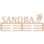 ČistéDřevo Dřevěný věšák na medaile judo Zvolte Žena – Zboží Dáma