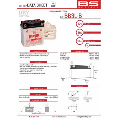 BS-Battery BB3L-B