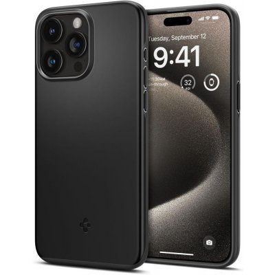 Pouzdro Spigen Thin Fit iPhone 15 Pro Max černé – Zbozi.Blesk.cz