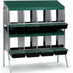 Gaun 10111 snáškové hnízdo pro slepice se sběrným košíkem na vejce osmimístné na nožičkách – Zboží Dáma