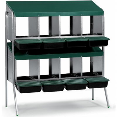 Gaun 10111 snáškové hnízdo pro slepice se sběrným košíkem na vejce osmimístné na nožičkách – Zboží Dáma