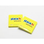 Bloček samolepicí Hopax, 76x76 mm, 100 lístků, neonový žlutý – Hledejceny.cz