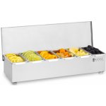 Royal Catering Nástavba s nádobami na kuchyňské přísady – ušlechtilá ocel - 6 x 450 ml RCCBS 6 – Hledejceny.cz