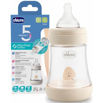 Chicco Perfect 5 dojčenská antikoliková fľaša biela 150ml – Zbozi.Blesk.cz