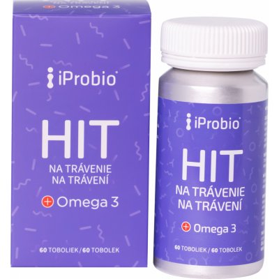 iProbio HIT na Trávení kapslí +Omega 3 60 kapslí – Hledejceny.cz
