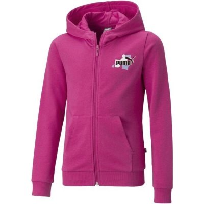 Puma Essentials+street Art Fell-zip Hoodie růžová – Zboží Mobilmania