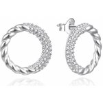 Agato Designové stříbrné náušnice se zirkony AGT-E189PW – Zboží Dáma